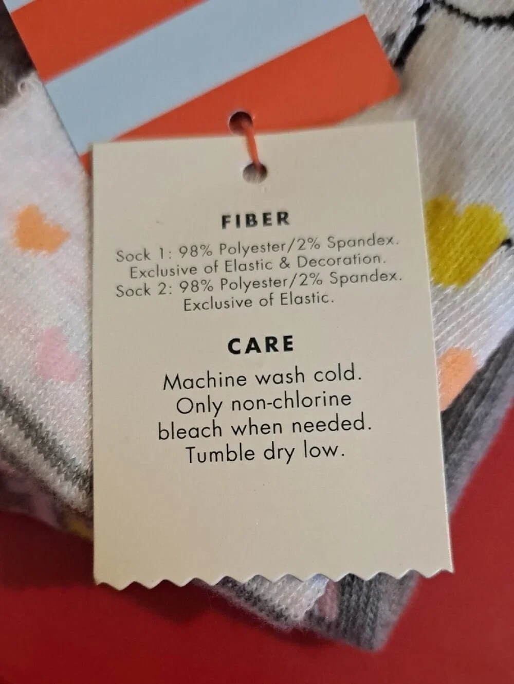 Cat & Jack White Knee-High Unicorn Socks with Yellow & Pink Hearts, Grey